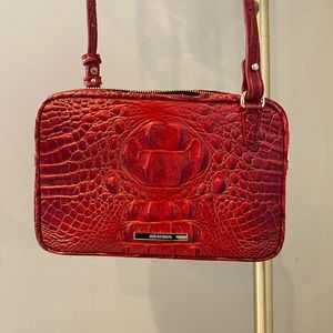 Brahmin Demi Melbourne Cross Body Bag in Red